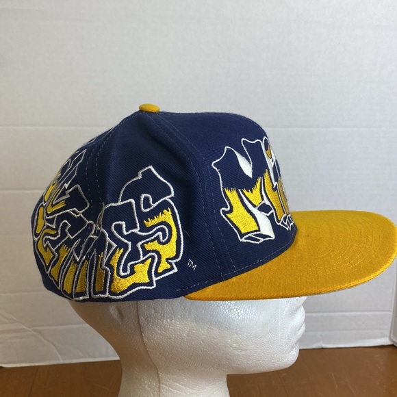 Vintage Michigan Wolverines NCAA Wool Blend Graffiti Snapback Hat by TOW - Picture 3 of 10